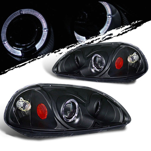 Par Faros Lupa Led Ojo Angel Honda Civic Hatchback 1998