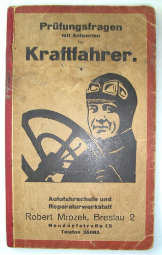 Wilhelm. Manual Para Automovilistas Alemán De 1920
