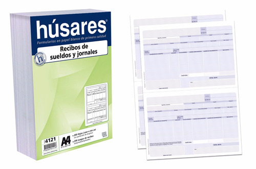 Formulario De Sueldos Husares 4121 Resma X 200 Hjs