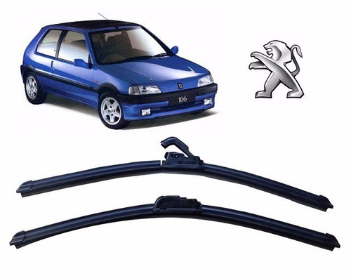 Par De Palhetas Limpador Parabrisa Dianteiro Peugeot 106