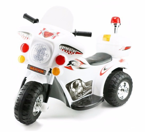 Moto Eletrica Infantil Triciclo Branca