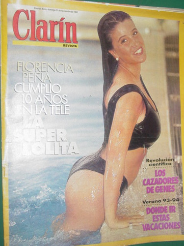 Revista Clarin 21/11/93 Florencia Peña Super Lolita Kennedy