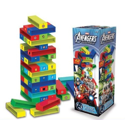 Avengers Torre Movediza Tipo Jenga Para Niños Lic.original