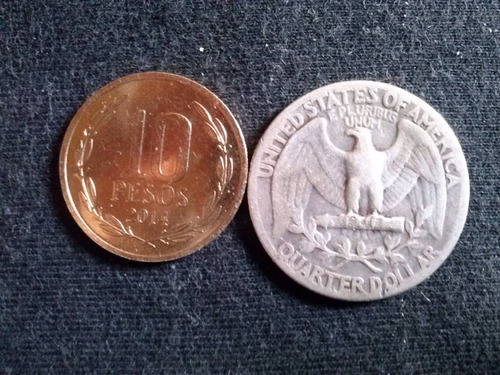 Moneda Estados Unidos Quarter Dollar Plata 1935  (c8)