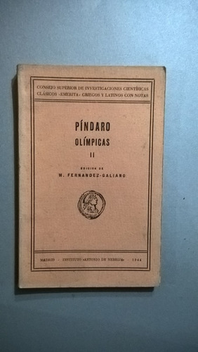 Píndaro - Olímpicas Ii - Fernández Galiano - Griego