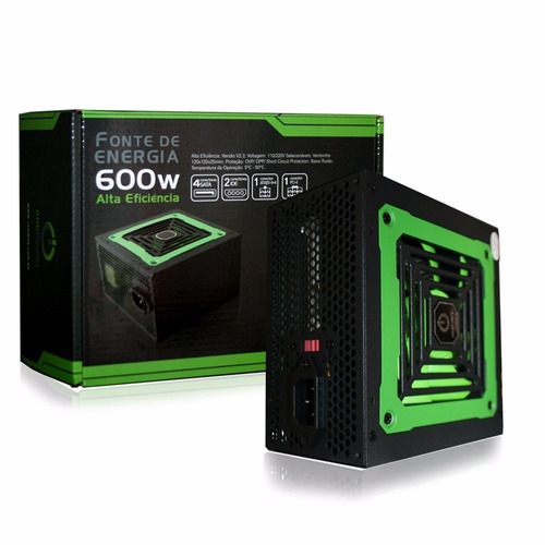 Fonte Atx 600w Real Mp600w  One Power Gamer