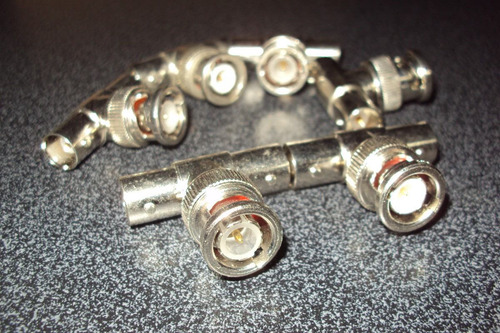 Conectores De Red En T Bnc (coaxial Video Y Red)