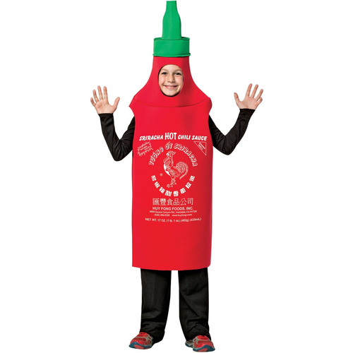 Disfraz De Salsa Sriracha Para Niños Talla: 7/10 Halloween