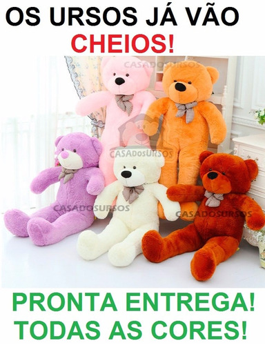 Urso Panda Grande Pelúcia Gigante 120cm + Coração Amor Love