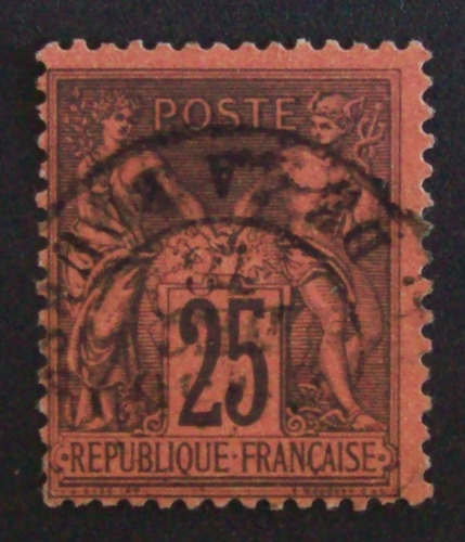 Francia - Yv. 91a Paix/comm Sage 25c. Rouge Fcé Usado L2078