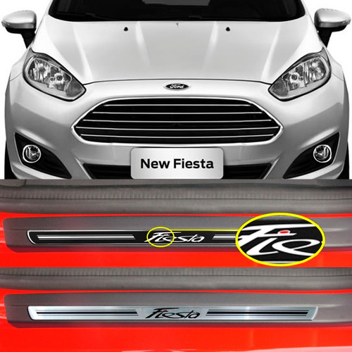 Kit Soleira Premium Resinada Porta Ford New Fiesta 2011 2016