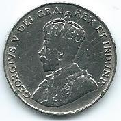 Moneda  De  Canadá  5  Cents  1922  Excelente  Ejemplar