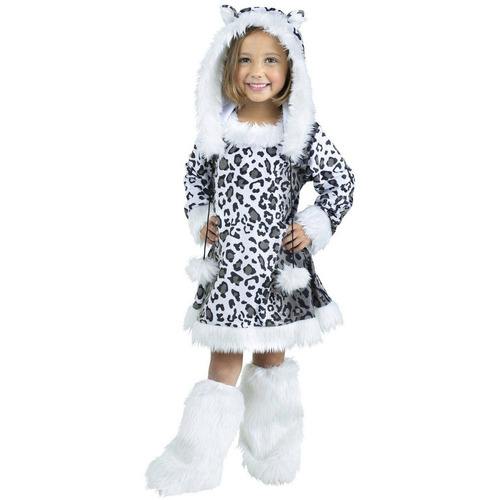 Disfraz Para Niña Leopardo De Nieve Talla 3t-4t Halloween 