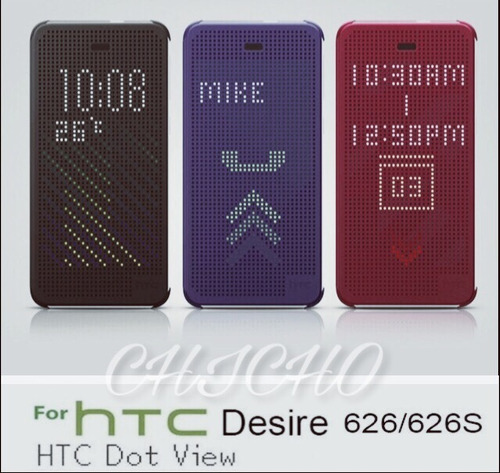 Case Htc Desire 626s Dot View Smart Original + Mica + Stylus