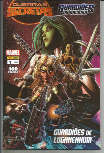 Guerras Secretas Guardioes Da Galaxia N° 01 - Em Português - Editora Panini - Formato 17 X 26 - Capa Mole - Bonellihq 1 Cx446 H23