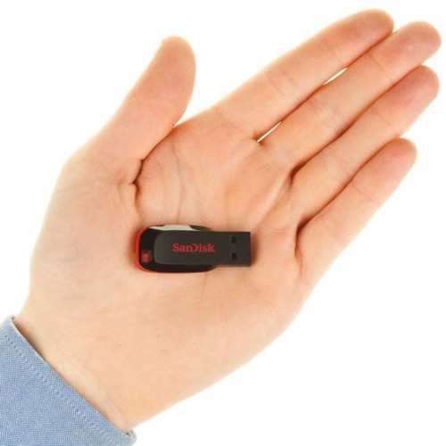 Imagen 2 de 3 de Pendrive Sandisk 16gb Cruzer Blade Usb 2.0 Negro Pen Drive
