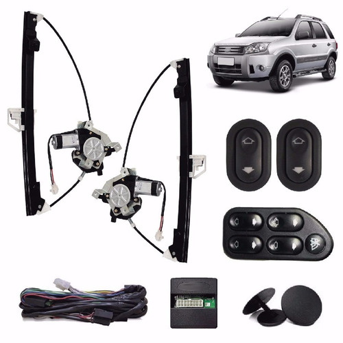 Kit Vidro Eletrico Fiesta Novo 2005 4 P Traseiro Sensorizado