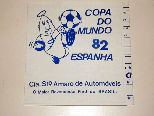 Tabela Copa Do Mundo Espanha 1982 Cia Sto Amaro Automóveis