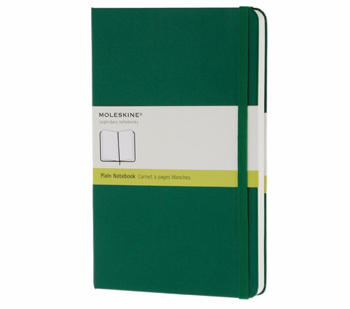 Caderno Moleskine Notebook Verde Sem Pauta  Extra Peq 8488