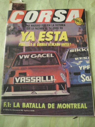 Corsa 1249 Ayrton Senna Menen Hijo Tc2000 Formula 2 Rally