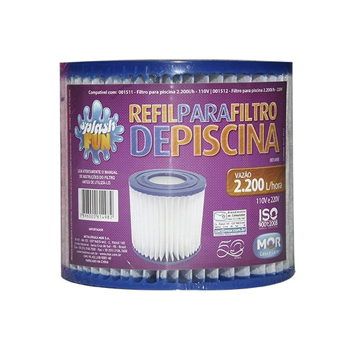 Refil Para Filtro De Piscina 2.200 L/h - Mor 1498