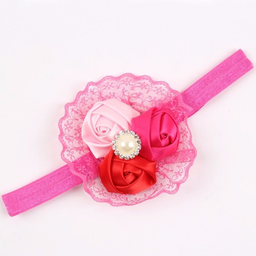 Faixa De Cabelo Hairband Tiara Trio De Flor Infantil Bebê H2