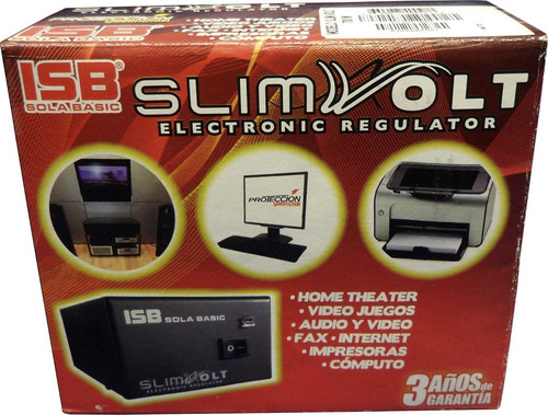 Regulador Sola Basic Slimvolt 1300va / 700w 4 Contactos Mono
