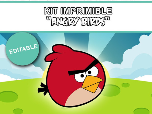 Kit Imprimible Editable Angry Birds, Golosinas Personalizada