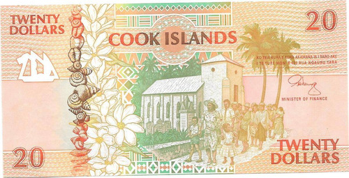 Hermoso Billete Islas Cook 20 Dolares Año 1992 Sin Circular