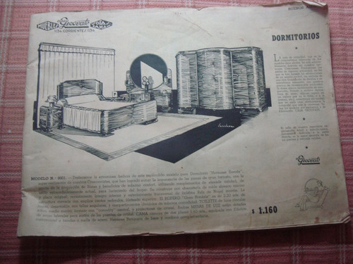 Antiguo Catálogo Muebles Casa Gicovate Cama Silla Dormitorio