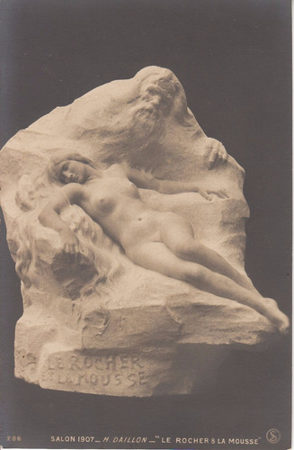 Postal Salon Escultura 1907 Horacio Daillon Mujer Desnuda 