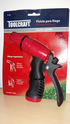 Pico De Pistola Para Riego Plastica Roja Y Negro