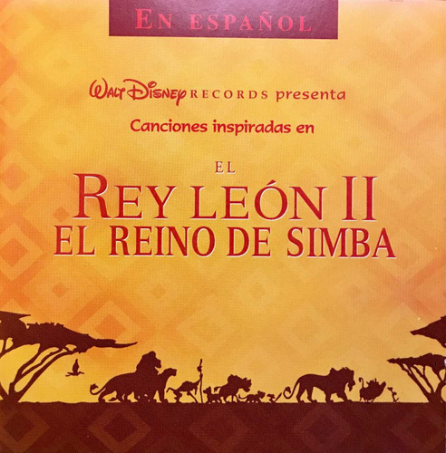 Cd El Rey Leon 2 El Reino De Simba Walt Disney Soundtrack