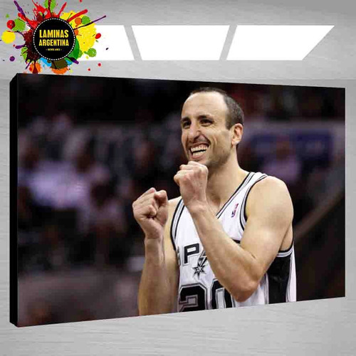 Emanuel Ginobili - Cuadros De Basquet - Personalizables