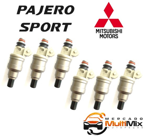 Kit Jogo 6 Bico Injetor Mitsubishi B210h Pajero Sport Inp051