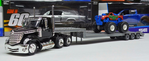 1:43 International Lonestar Low Boy + Monster Truck New Ray