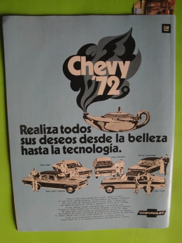 Publicidad Chevy Coupe Super Standard Año 1972