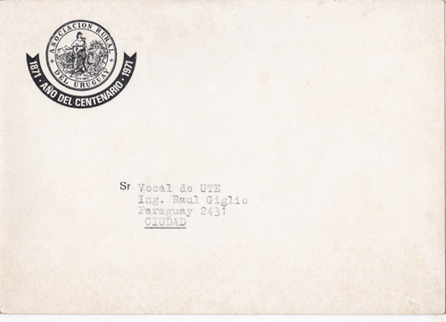 F- Postal Filatelica 1971 - Asociacion Rural Del Uruguay