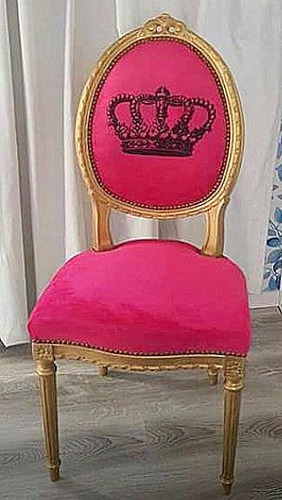 Silla Estilo Corona Tipo Sillón Luis Xvi Pedila A Tu Gusto !