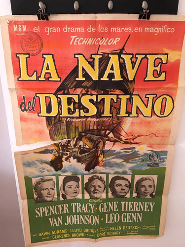 Afiche De Cine Original - La Nave Del Destino