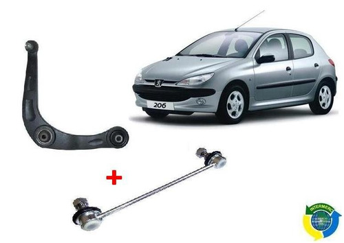 Bandeja Balança Esquerda + Bieleta Peugeot 206 207 - Nova