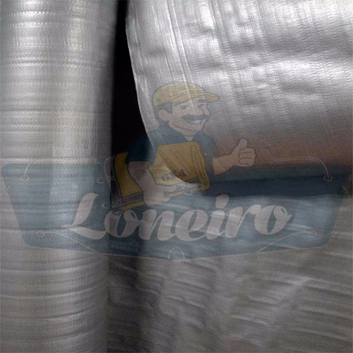 Imagem 2 de 4 de Bobina Lona Plástica Cinza Prata Tecido 50x2,20 Sem Ilhoses