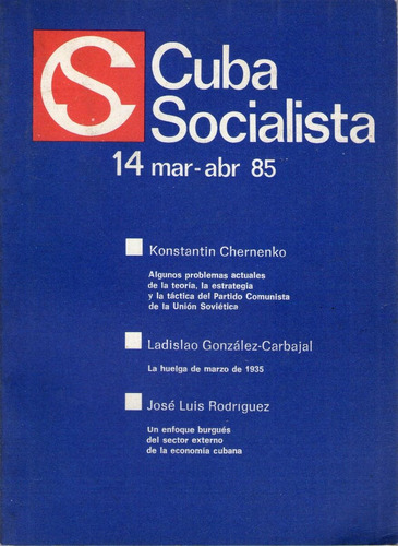 Cuba Socialista 14 Marzo-abril 85