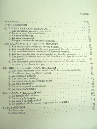 Imagen 2 de 6 de Las Razas Humanas * M. F. Nesturj * Moscu *