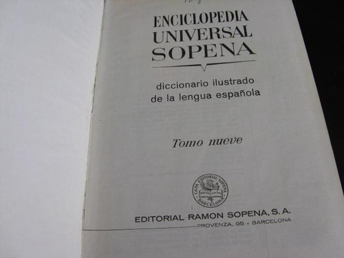 Mercurio Peruano: Libro Enciclopedia Sopena Tomo 9 L71