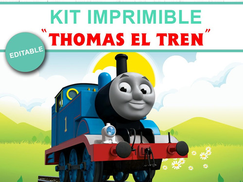 Kit Imprimible Editable Thomas El Tren, Golosinas Candybar