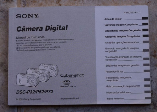 Câmera Digital Sony Cyber-shot - Raridade