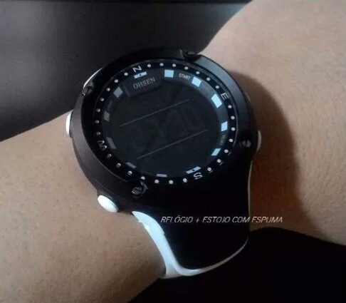 Relógio Digital Pulseira Led Pulso Masculino Feminino-branco