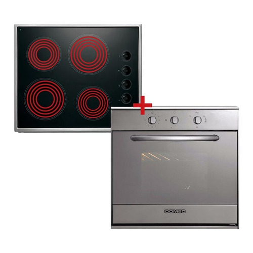 Combo Anafe + Horno Domec Electric Vitroceramico Beiro Hogar