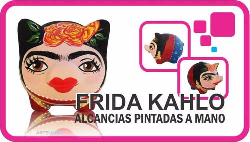 Alcancias Chanchitos - Frida Kahlo - Pintadas A Mano